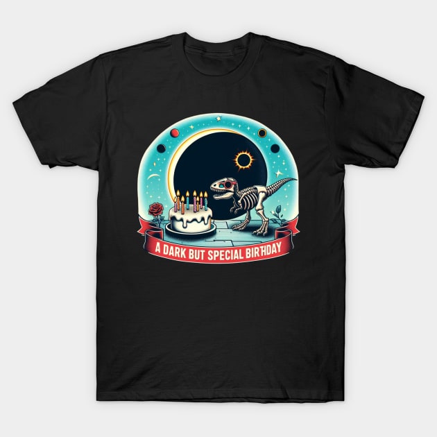 birthday in solar eclipse april8 2024 T-Shirt by TRACHLUIM